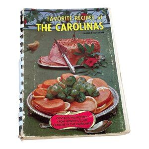 Vintage Favorite Recipes of The Carolinas Recipe Cookbook Spiral Bound